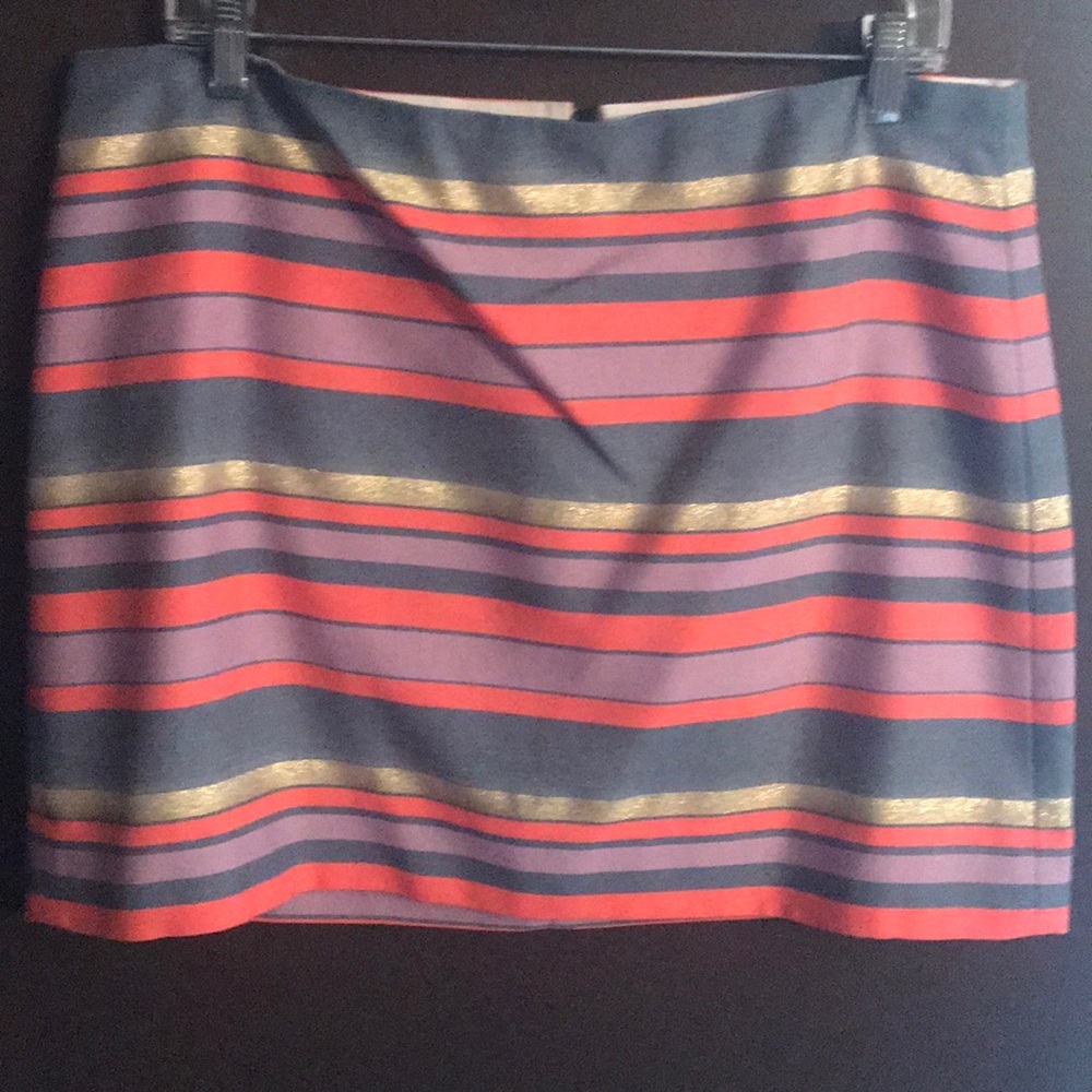 J Crew Multi Colored Striped Skirt